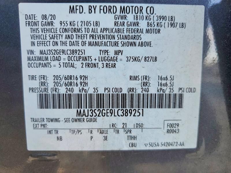 2020 Ford Ecosport se