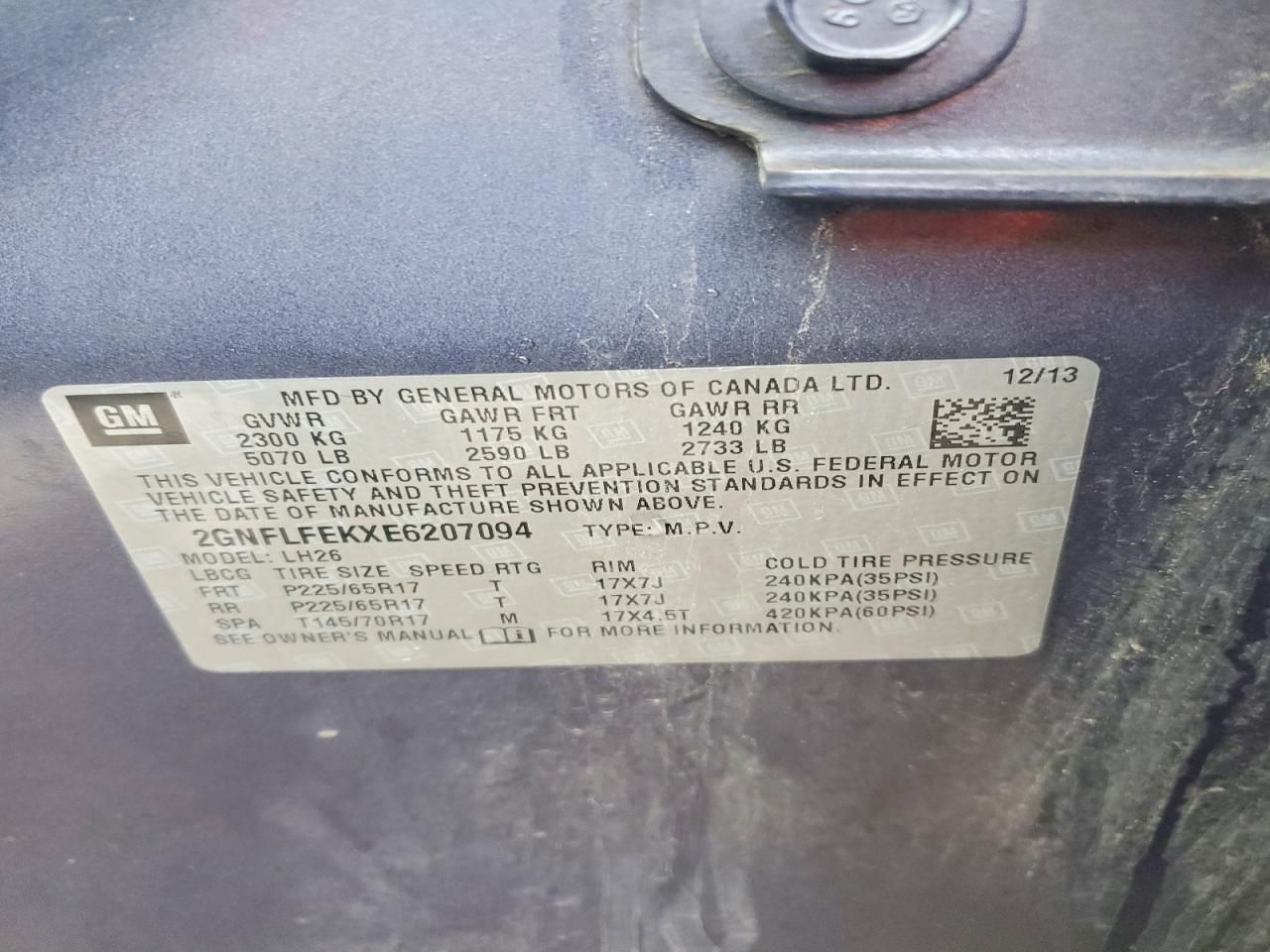 2014 Chevrolet Equinox lt