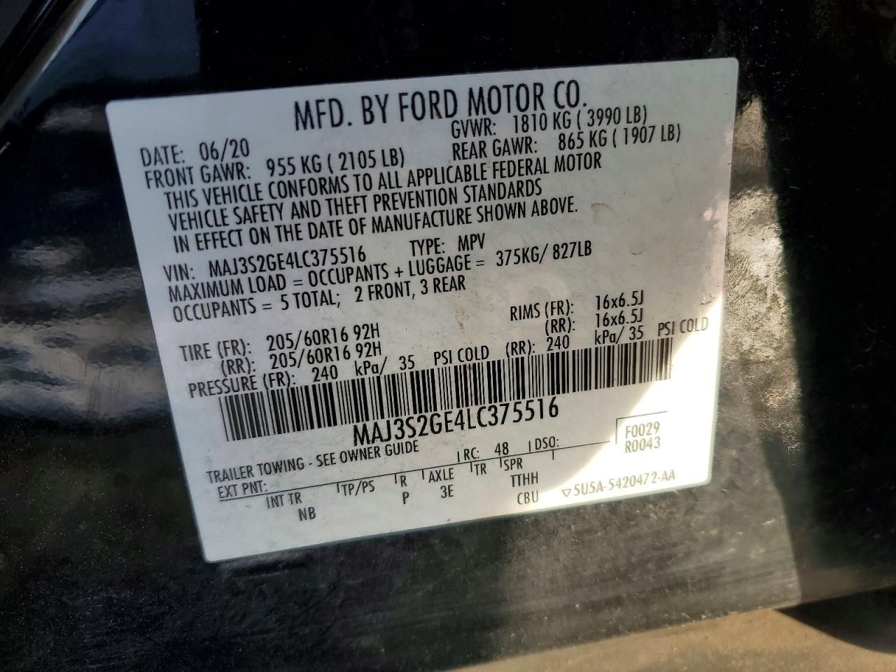 2020 Ford Ecosport se