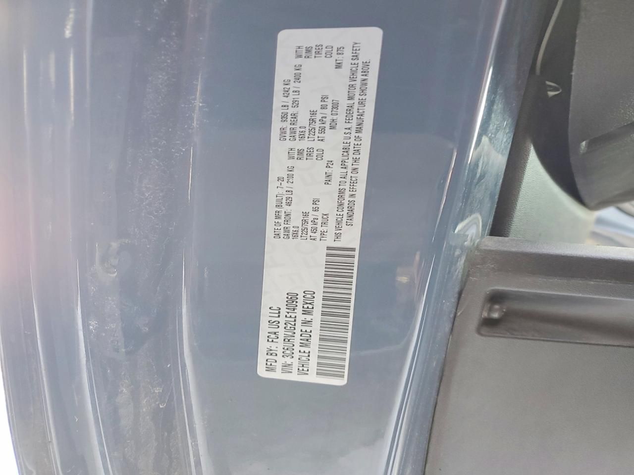 2020 Dodge RAM Promaster 3500 3500 High