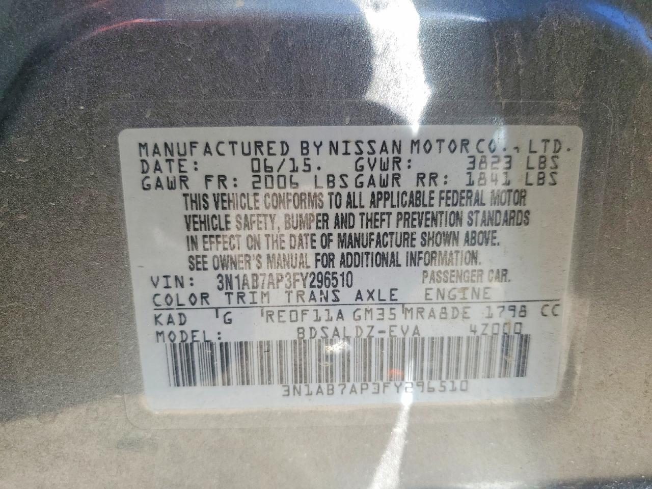 2015 Nissan Sentra s