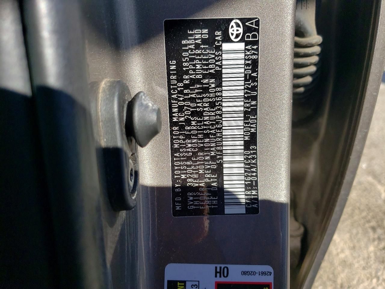 2018 Toyota Corolla l