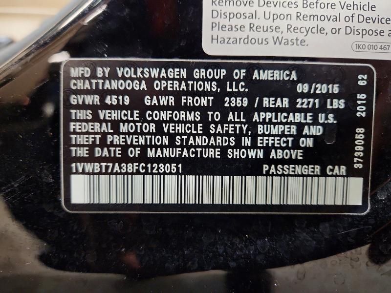 2015 Volkswagen Passat se