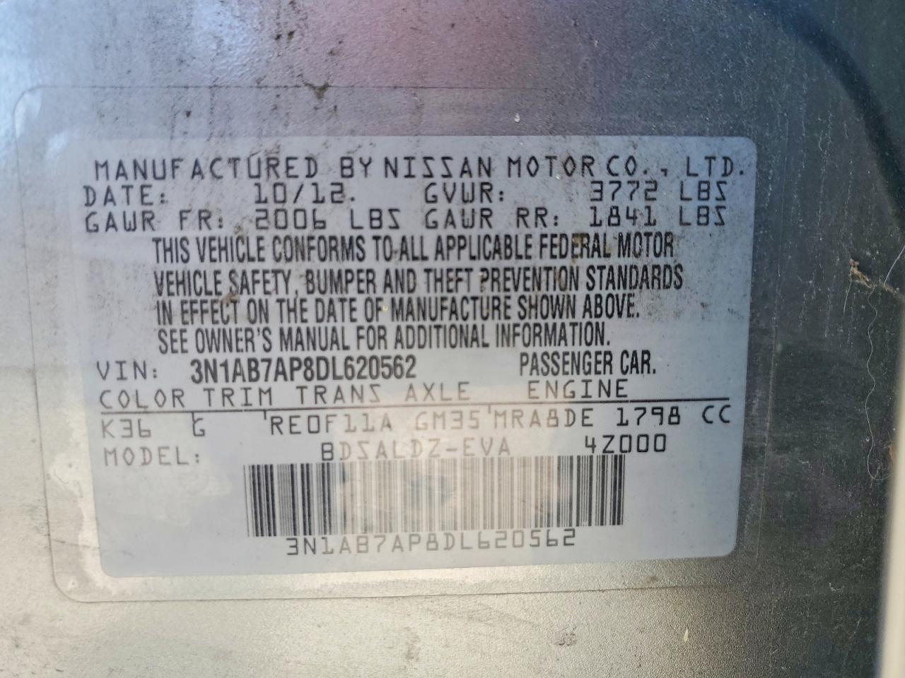 2013 Niss Sentra s