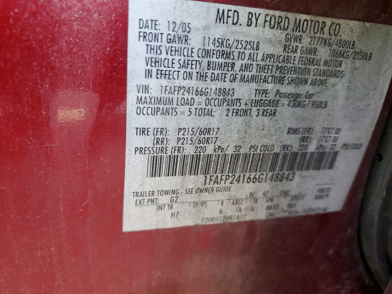 2006 Ford Five Hundred sel