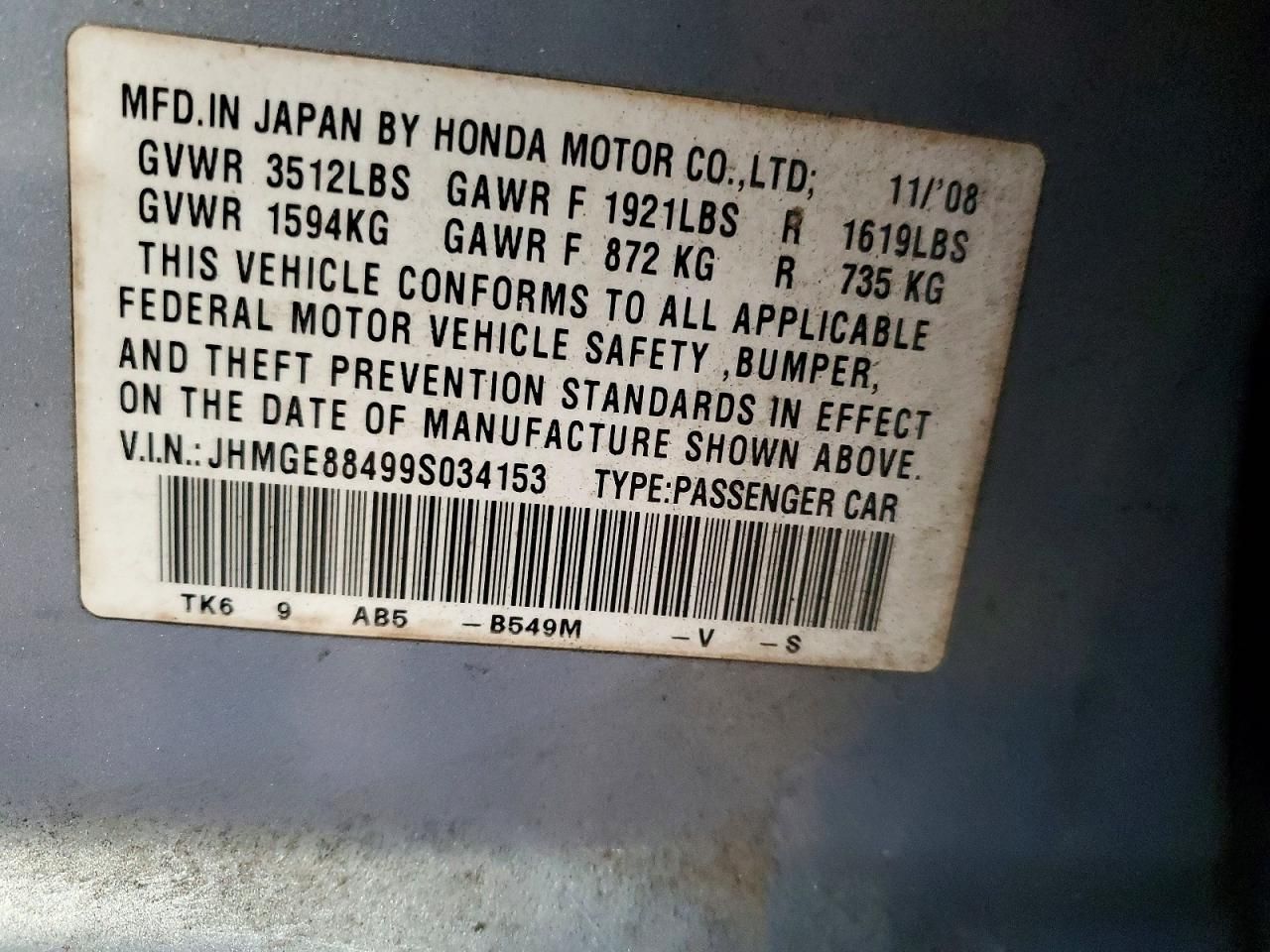 2009 Honda Fit Sport