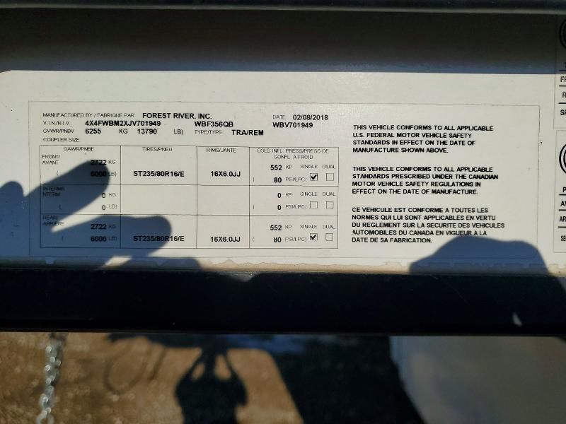 2018 Wilderness 34 5L-RV