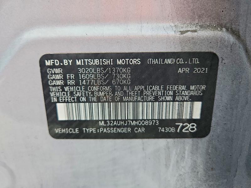 2021 Mitsubishi Mirage es