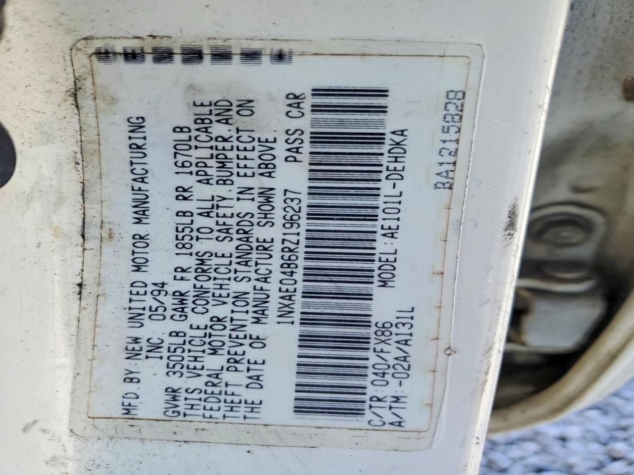 1994 Toyota Corolla Base