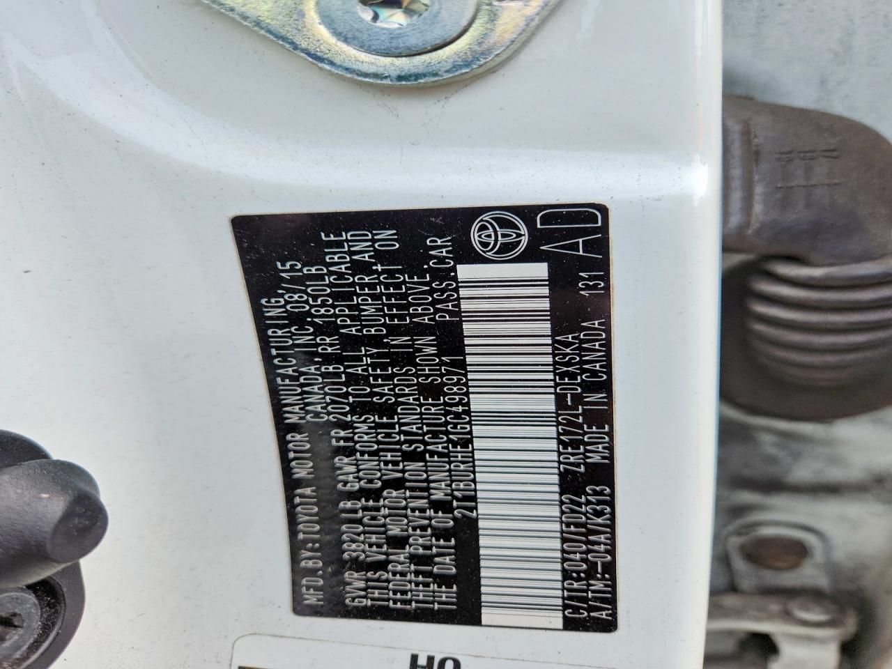 2016 Toyota Corolla l