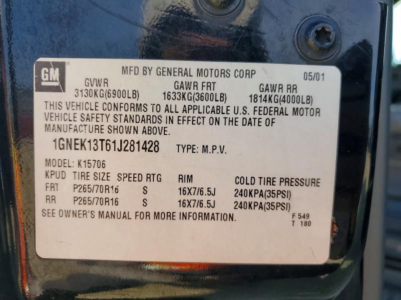 2001 Chevrolet Tahoe K1500