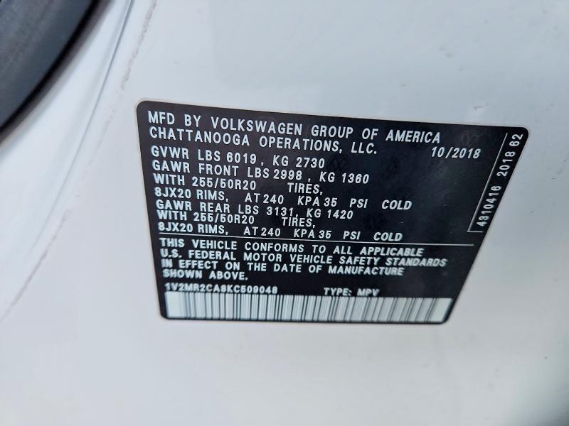 2019 Volkswagen Atlas sel