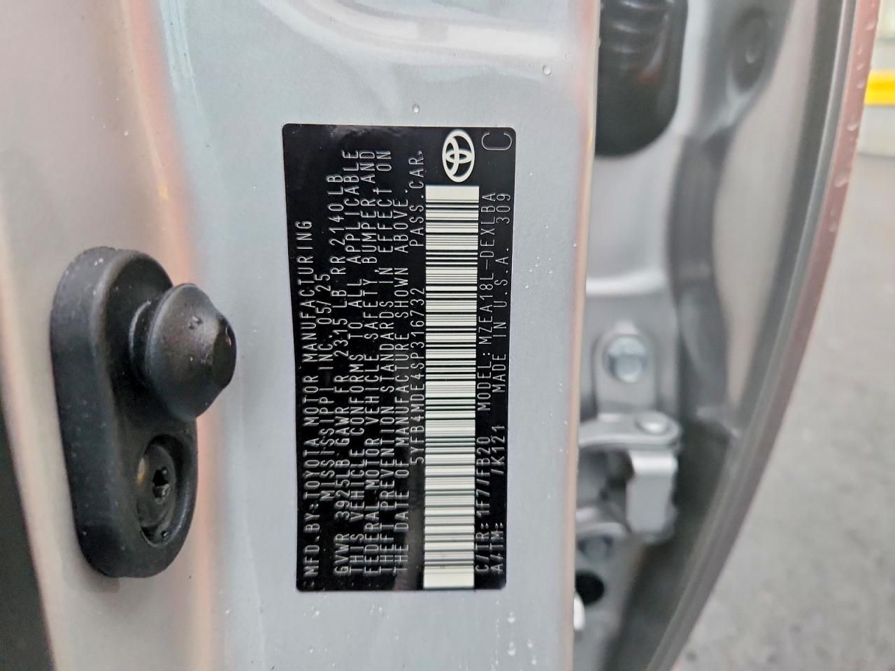 2025 Toyota Corolla le