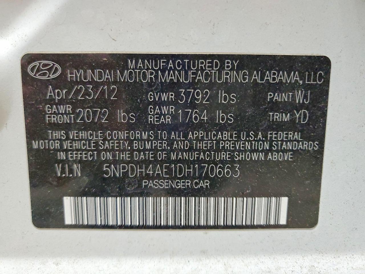 2013 Hyundai Elantra gls