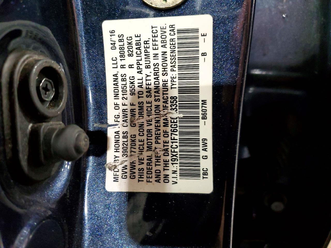 2016 Honda Civic exl