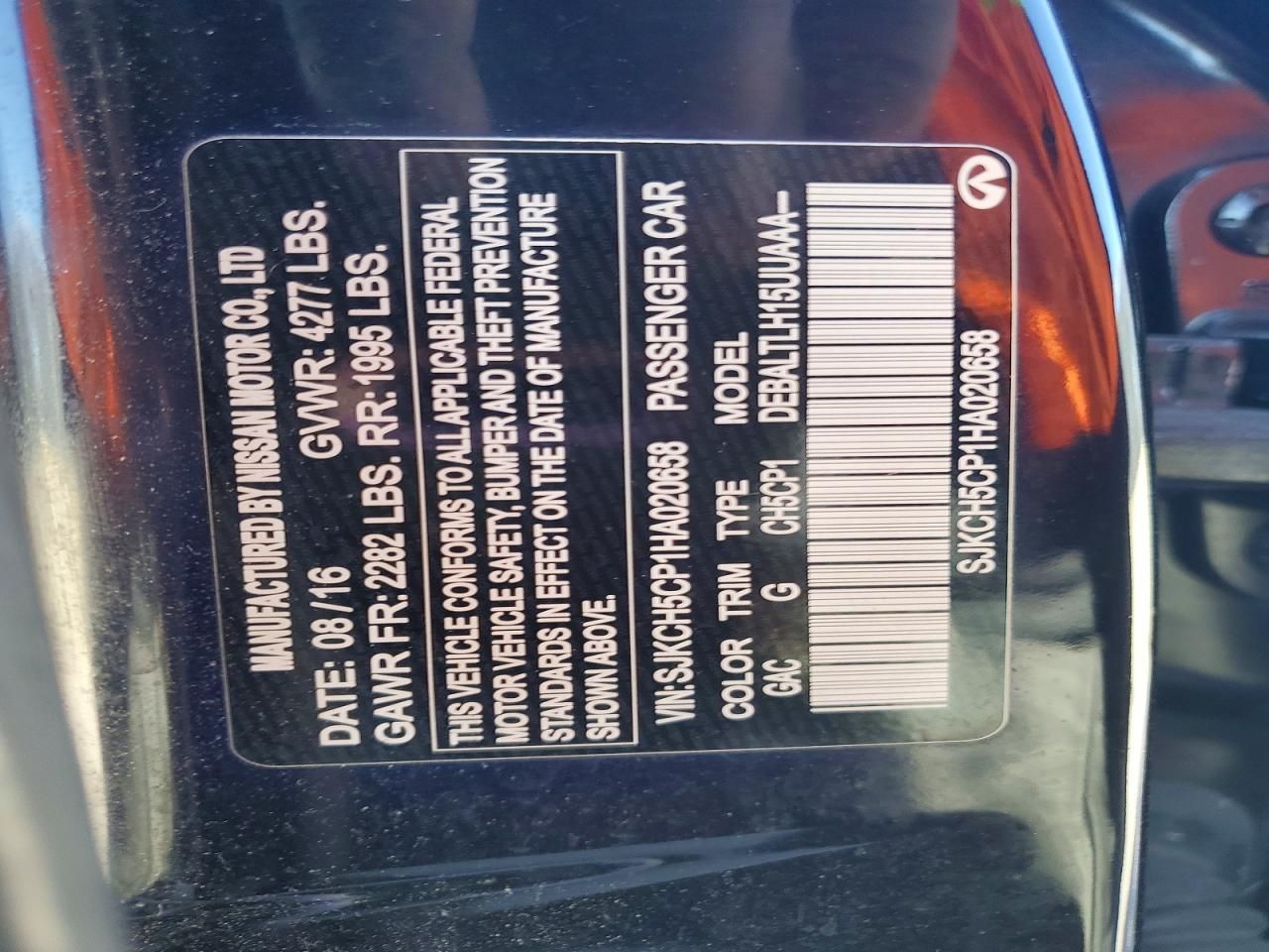 2017 Infiniti Qx30 Base