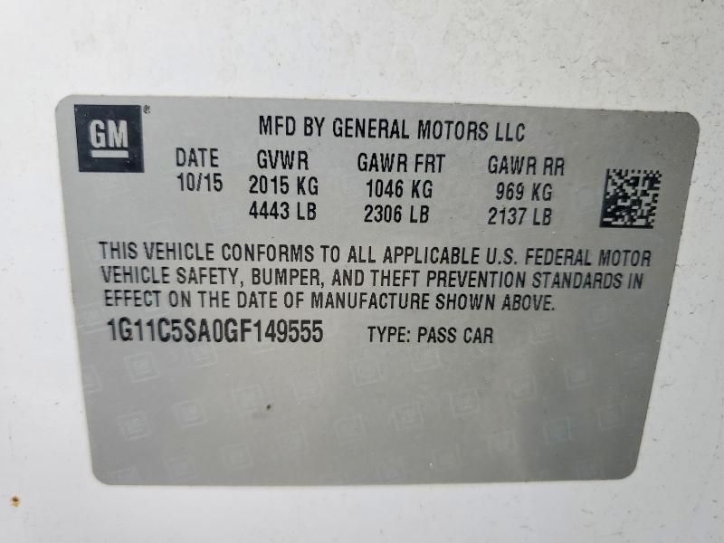 2016 Chevrolet Malibu Limited lt