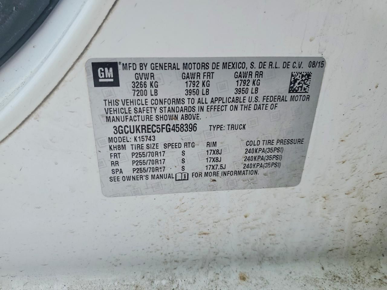 2015 Chevrolet Silverado K1500 lt