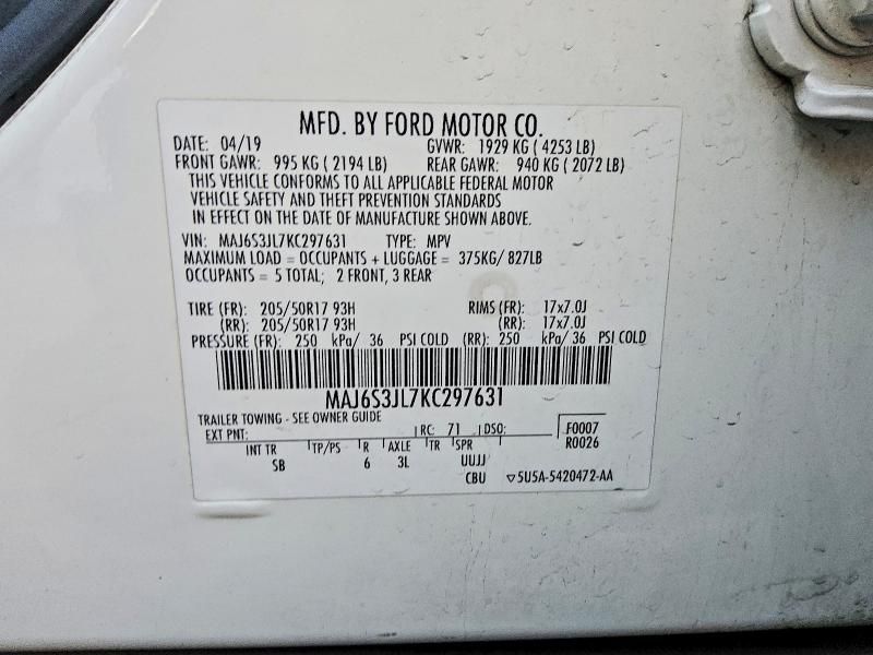 2019 Ford Ecosport ses