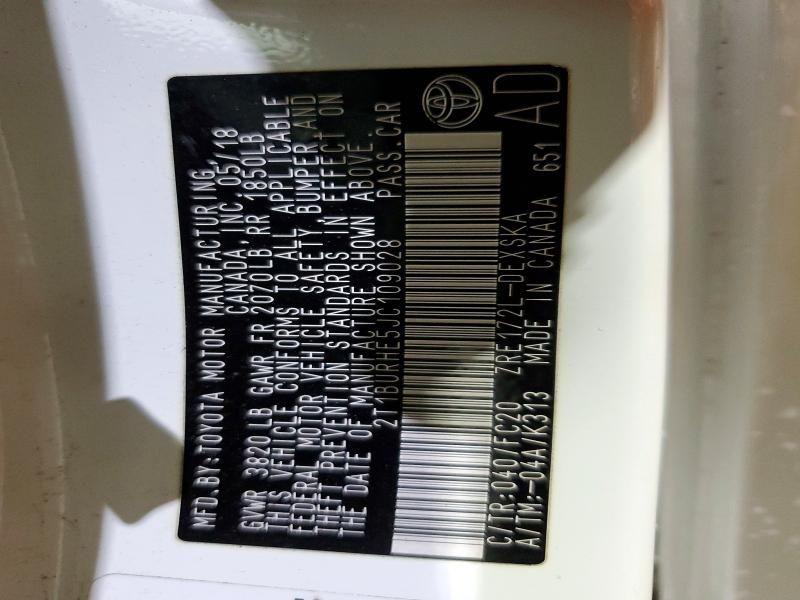 2018 Toyota Corolla l