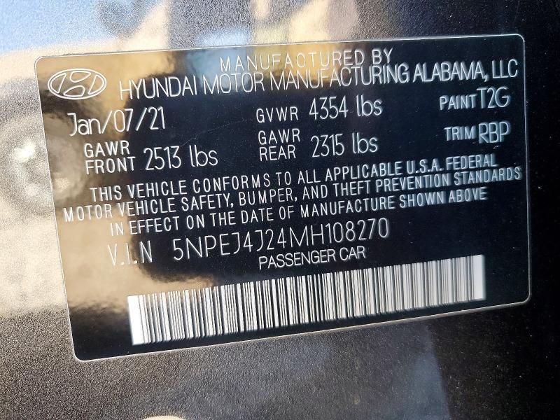 2021 Hyundai Sonata sel Plus