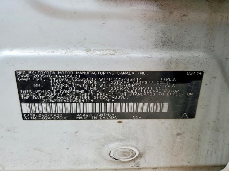 2014 Toyota Rav4 xle