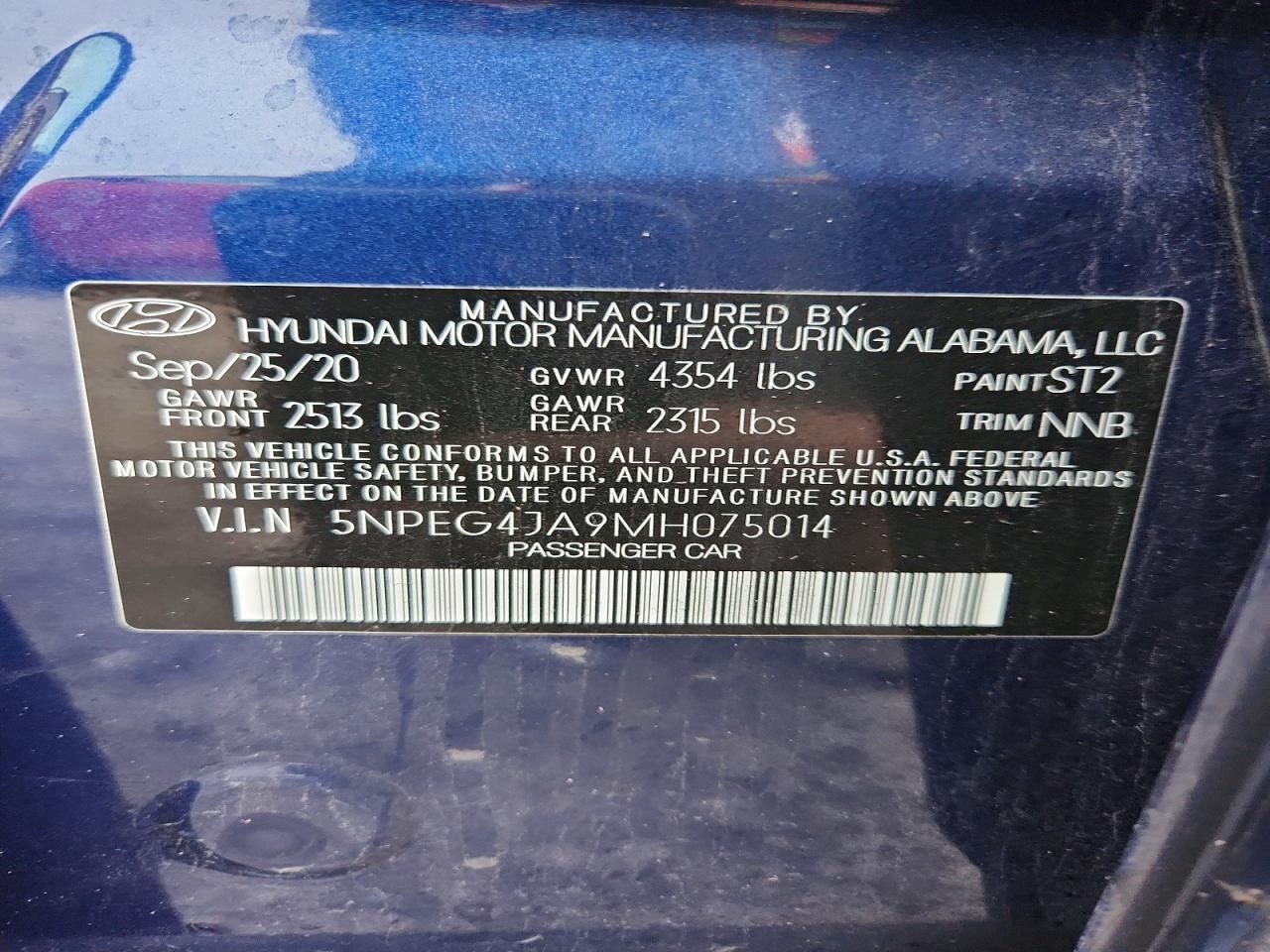 2021 Hyundai Sonata se