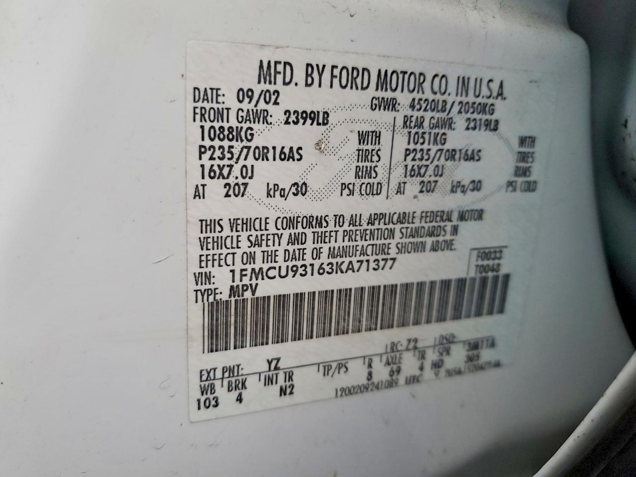 2003 Ford Escape xlt
