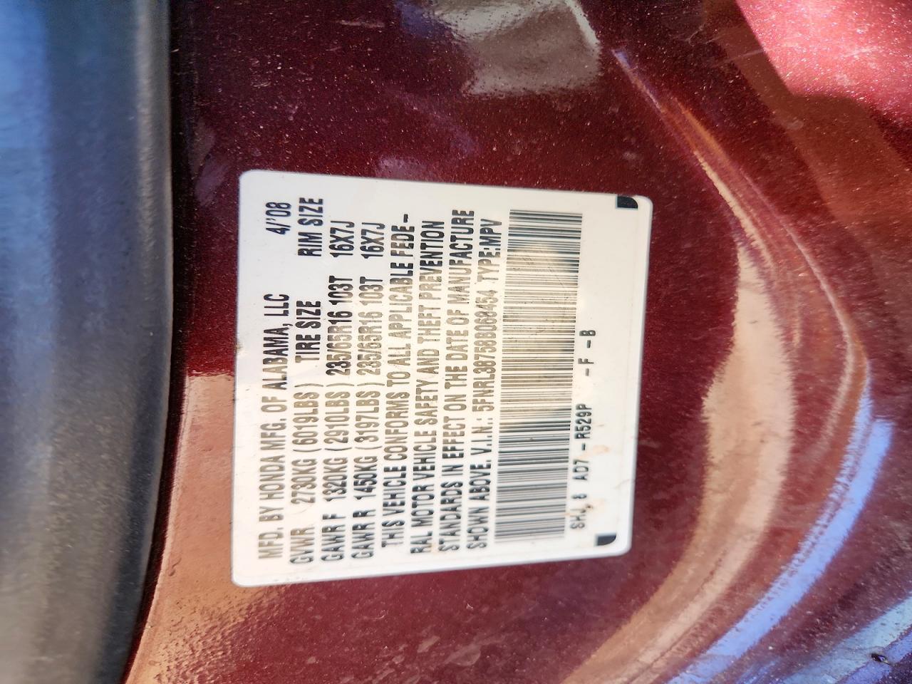 2008 Honda Odyssey exl