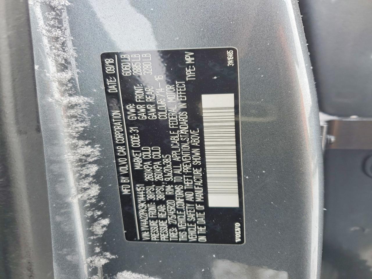 2019 Volvo Xc90 T6 Momentum