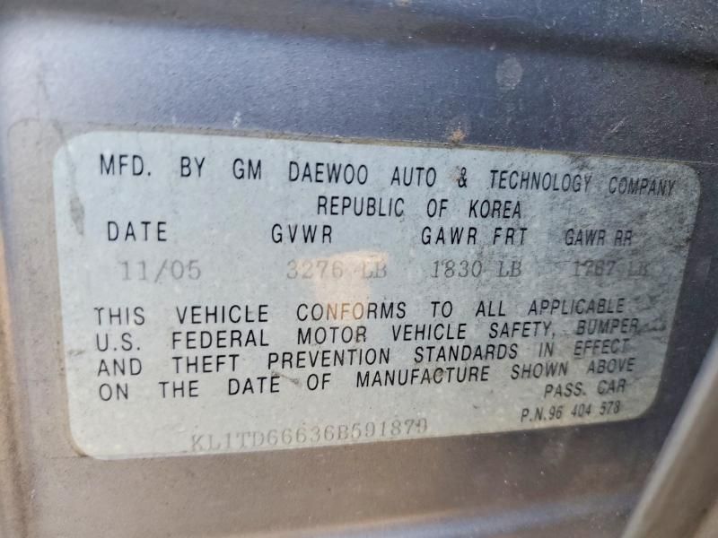 2006 Chevrolet Aveo Base