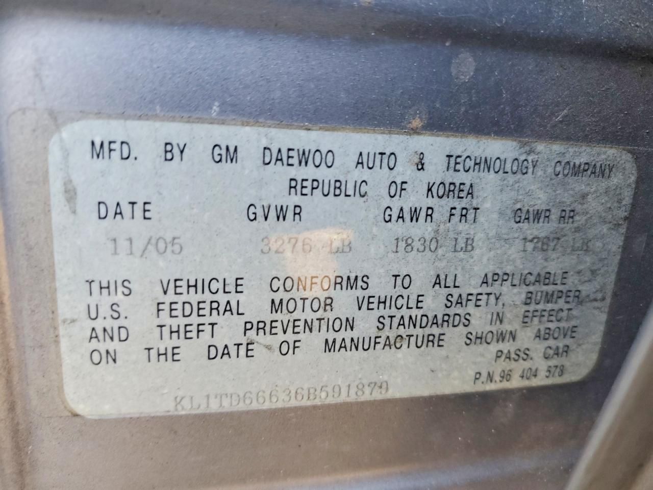 2006 Chevrolet Aveo Base