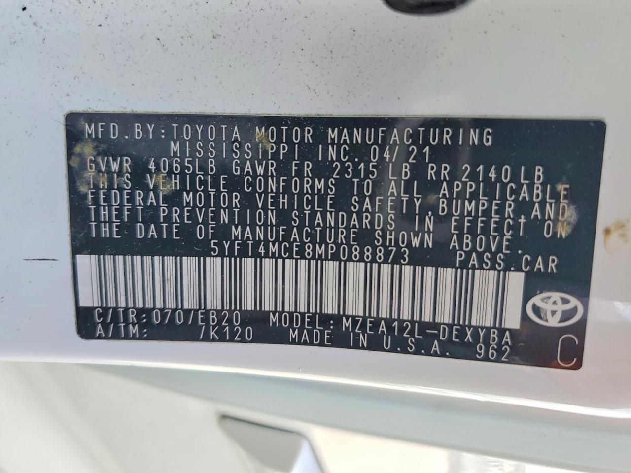 2021 Toyota Corolla xse