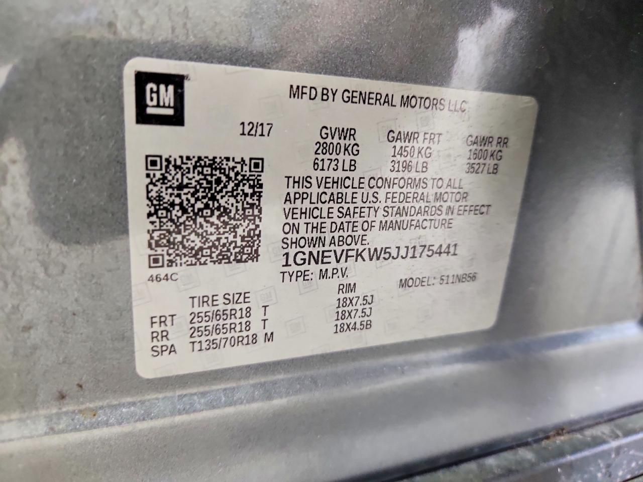 2018 Chevrolet Traverse ls