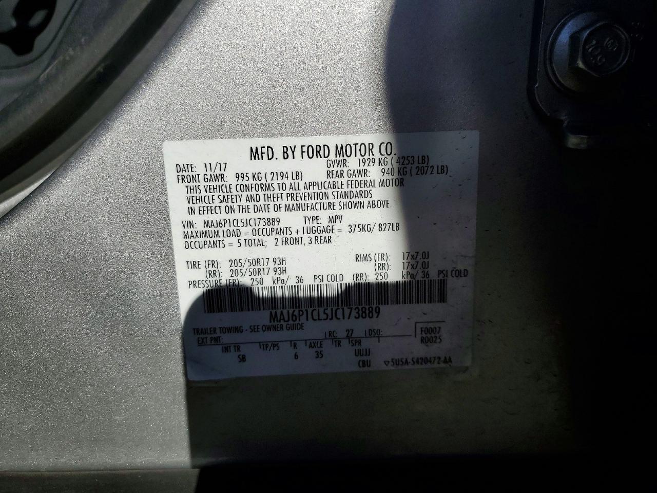 2018 Ford Ecosport ses