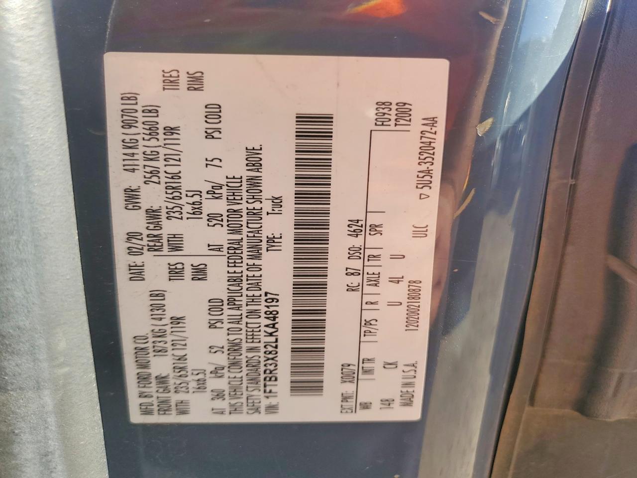 2020 Ford Transit T-250 Delivery Van