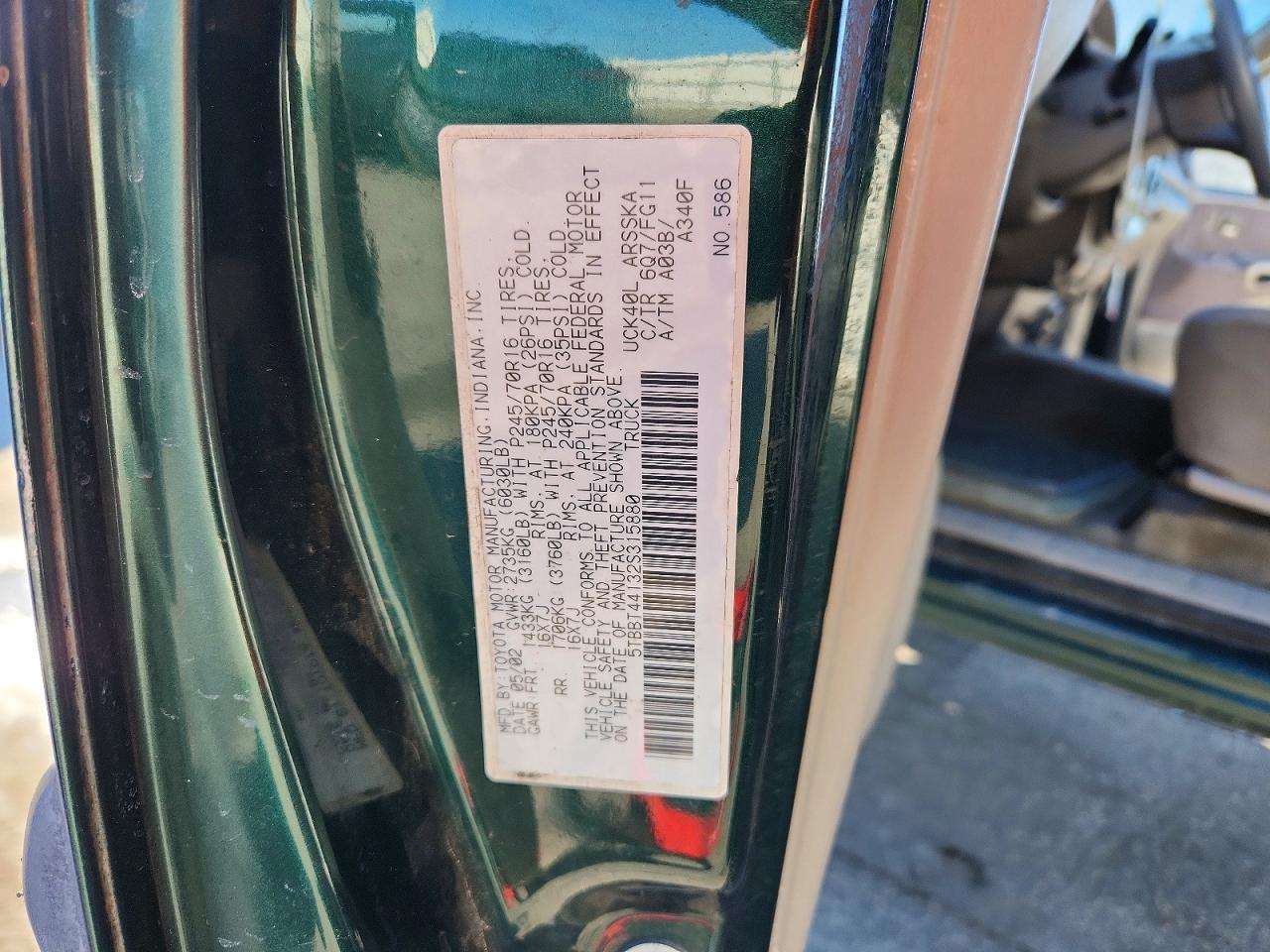 2002 Toyota Tundra Access cab