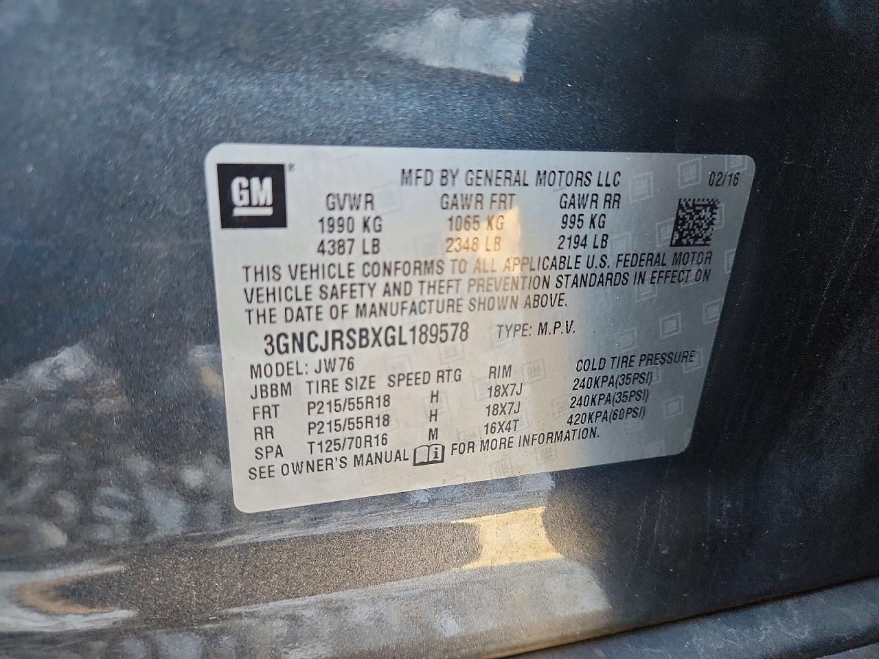 2016 Chevrolet Trax ltz