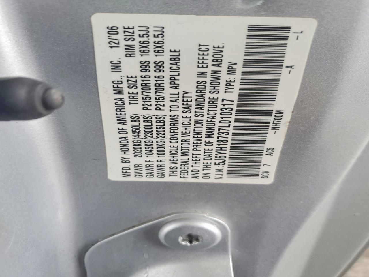 2007 Honda Element ex