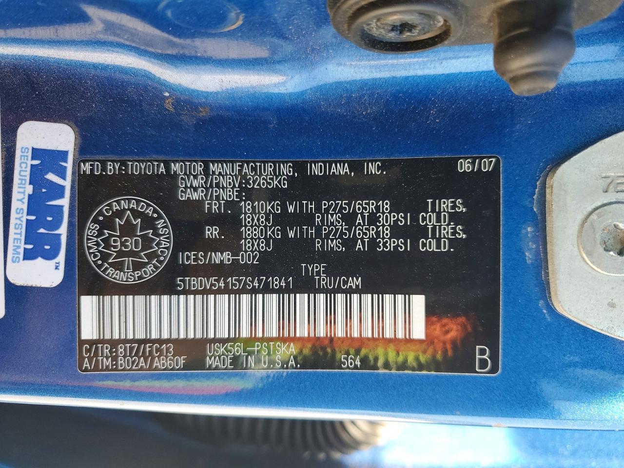 2007 Toyota Tundra SR5