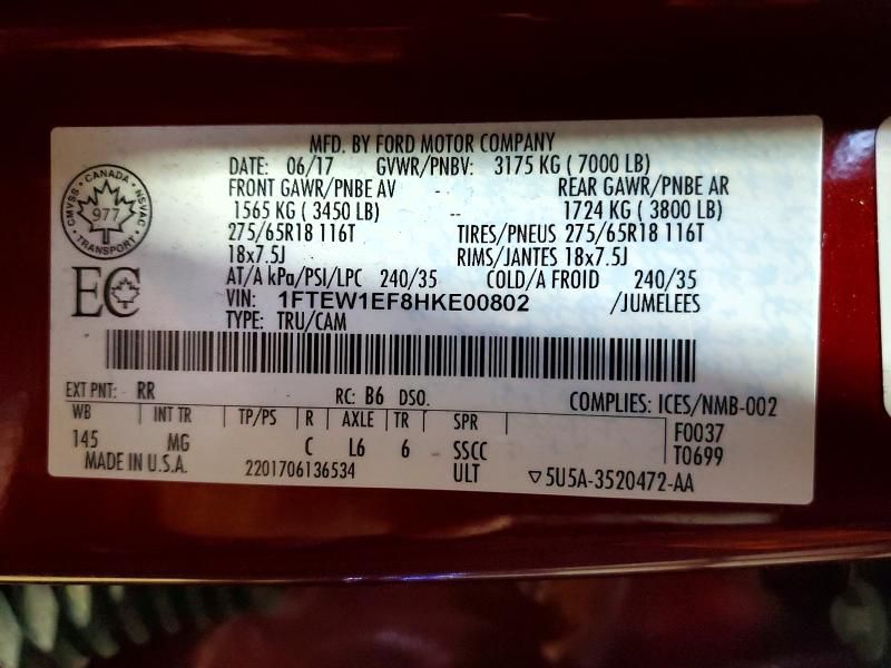 2017 Ford F150 Supercrew