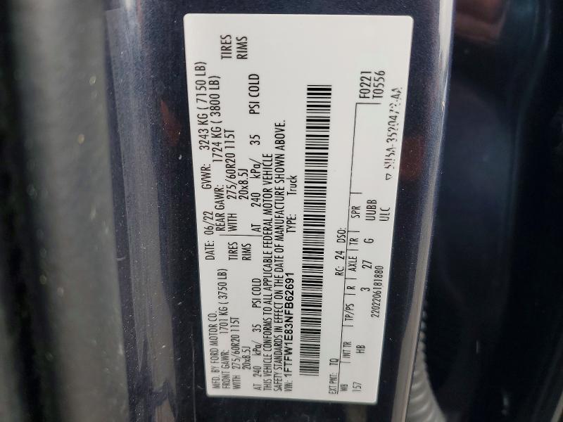 2022 Ford F150 Supercrew