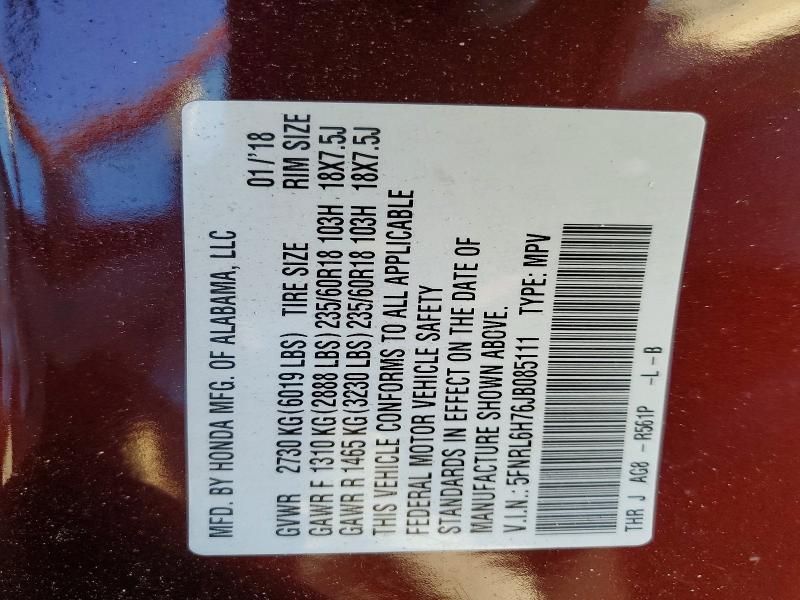 2018 Honda Odyssey exl