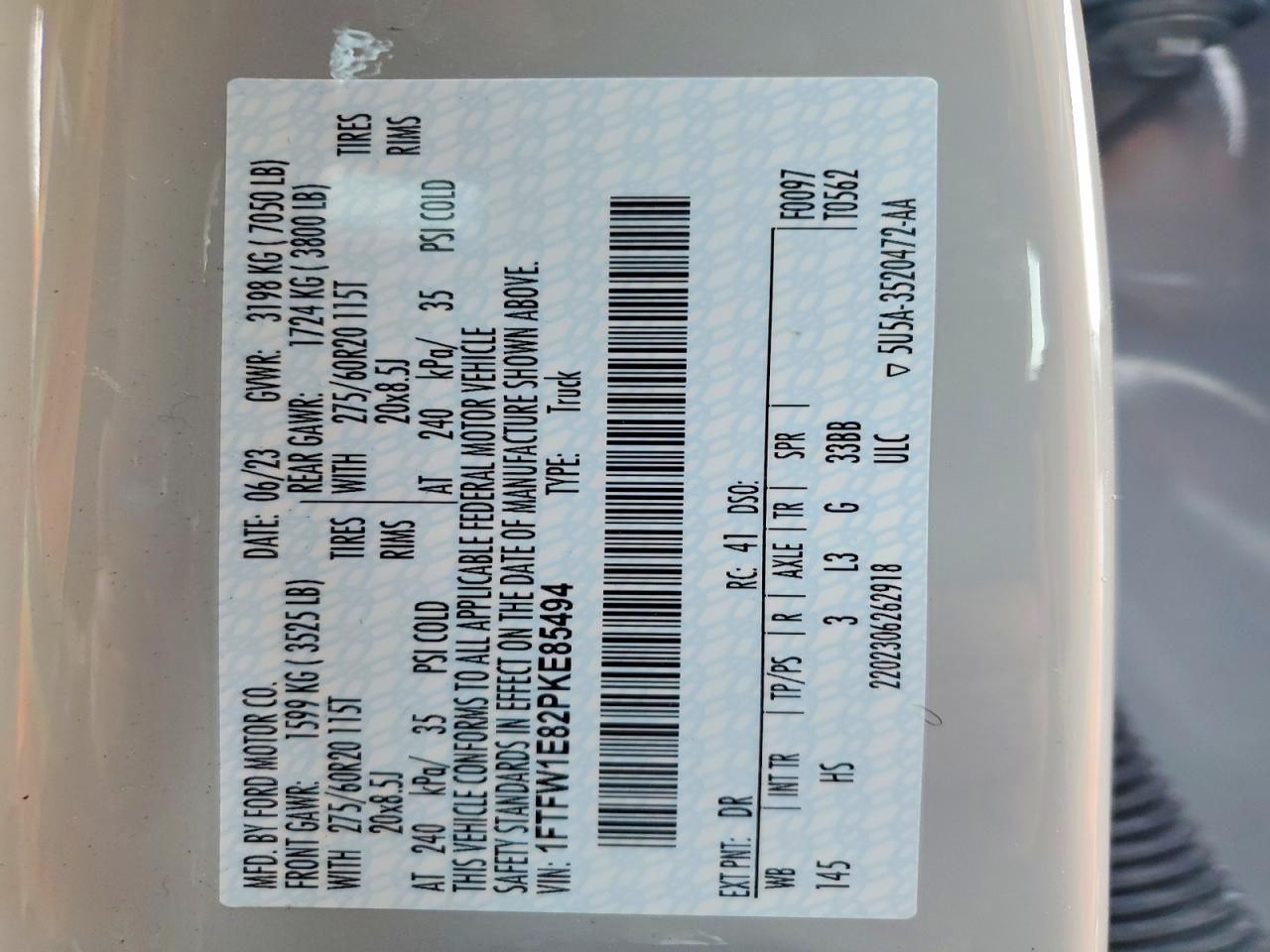 2023 Ford F150 Supercrew