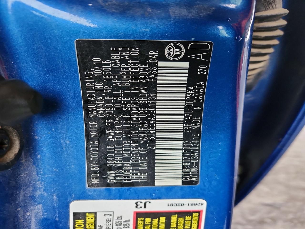 2010 Toyota Corolla Base