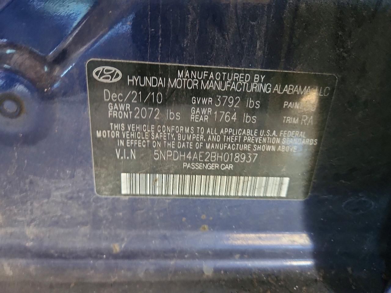 2011 Hyundai Elantra gls