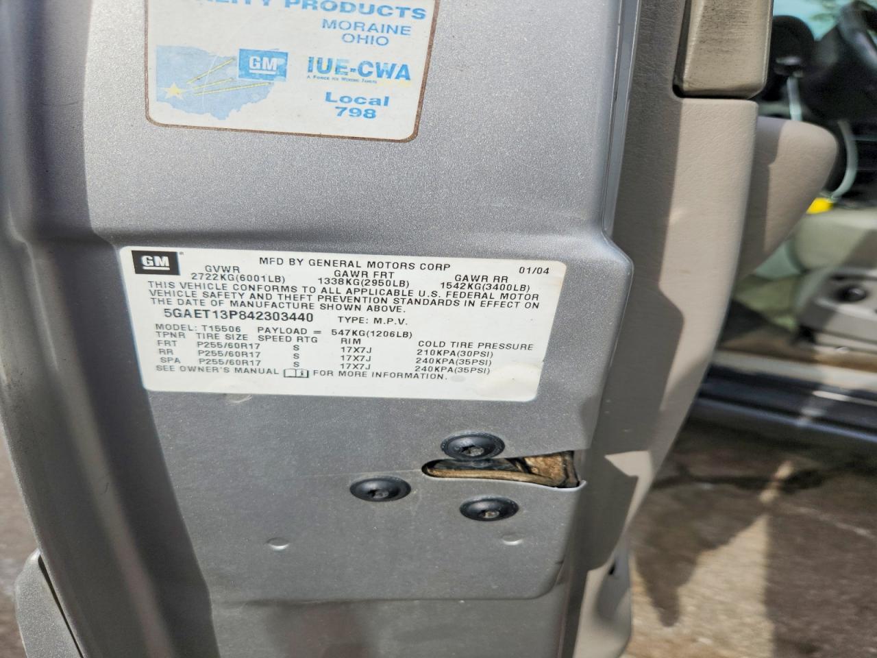 2004 Buick Rainier cxl