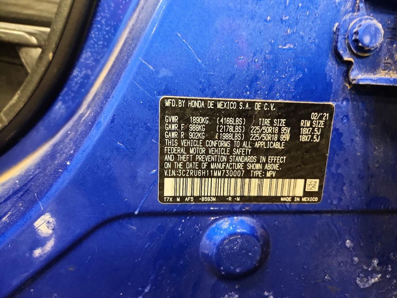 2021 Honda Hr-v Sport