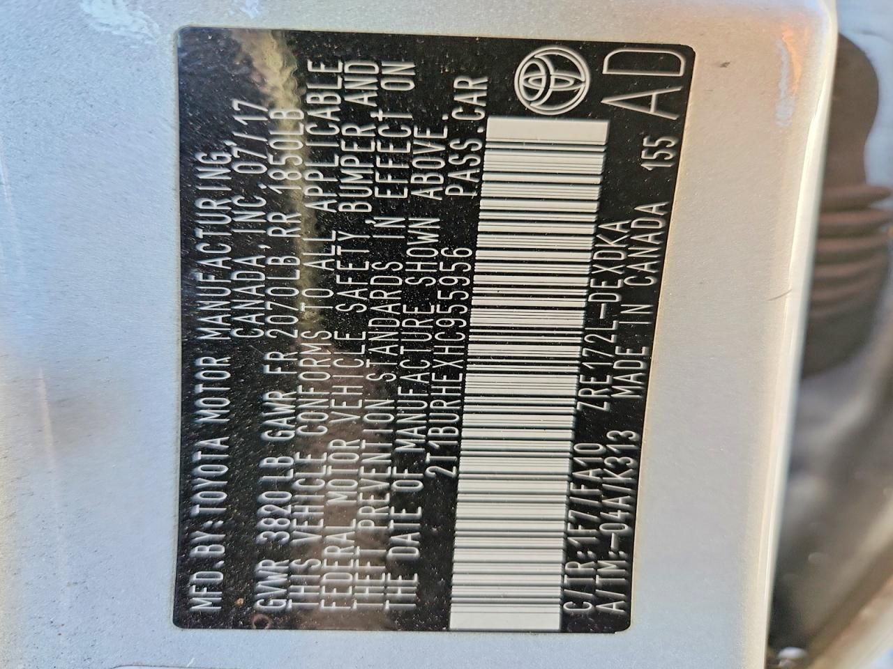 2017 Toyota Corolla l