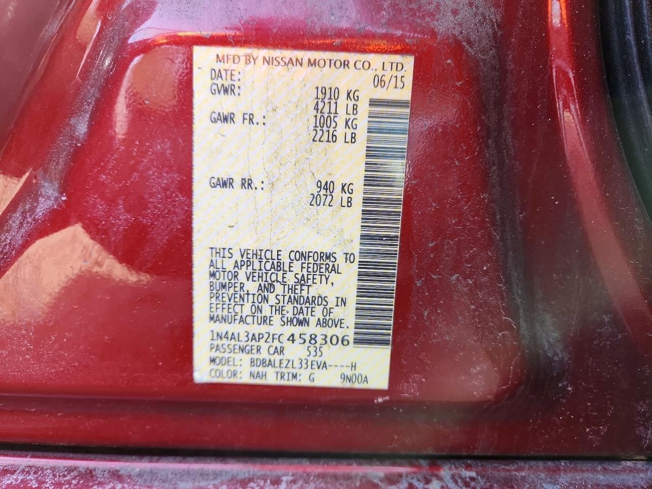 2015 Nissan Altima 2.5